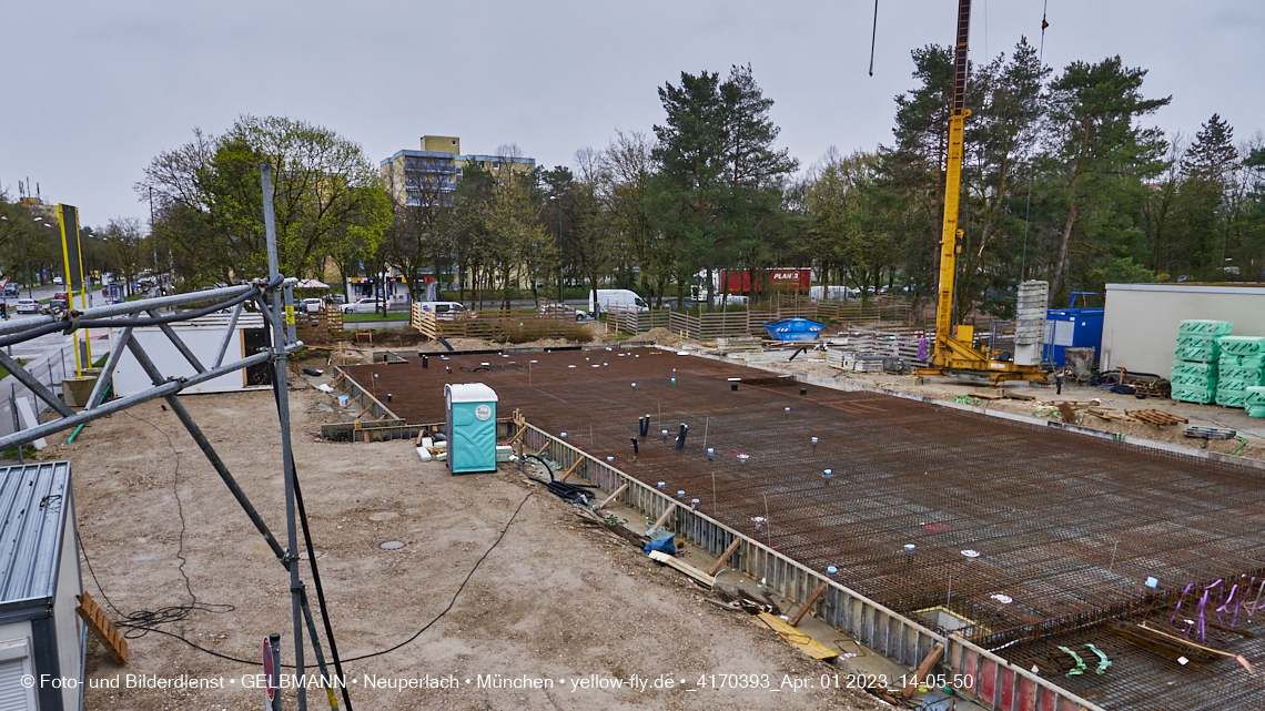 01.04.2023 - Baustelle zum Haus für Kinder in Neuperlach